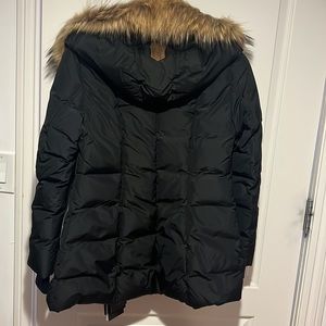 Mackage black and beige fur ( real fox fur) size large new with tags